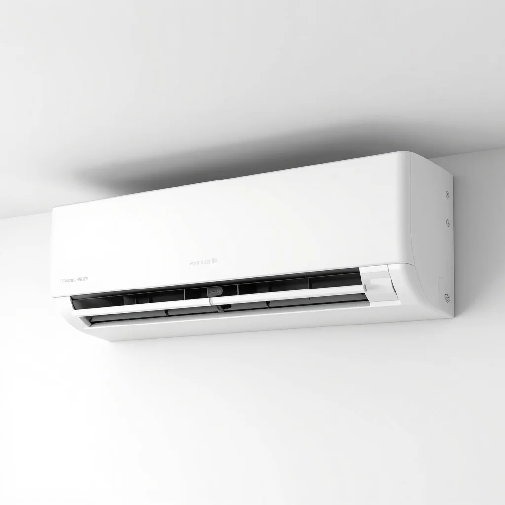 AC technician repairing a wall-mounted split air conditioner in a Nalasopara apartment